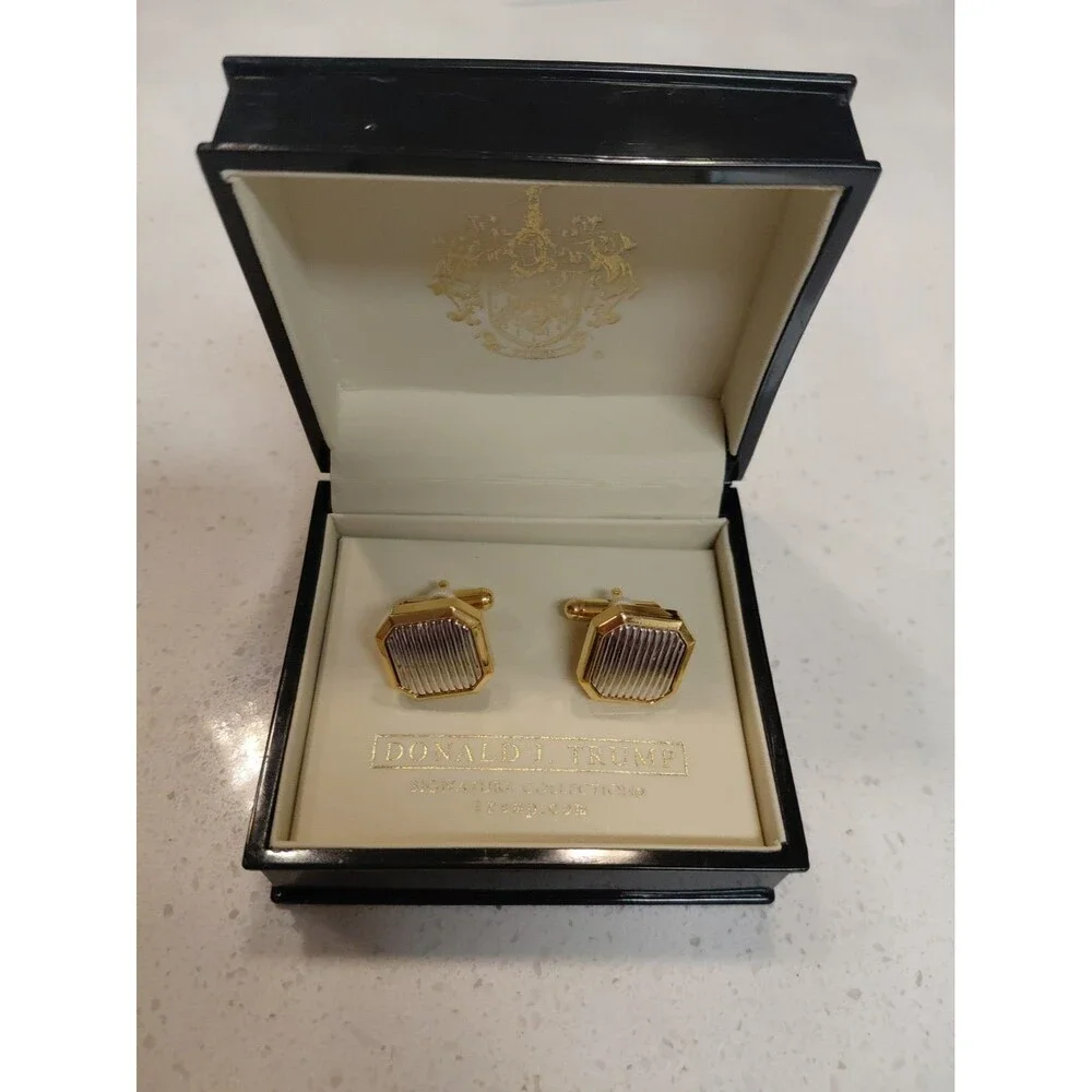 Donald J. Trump Cufflinks Signature Collection in Original Presentation Case Box